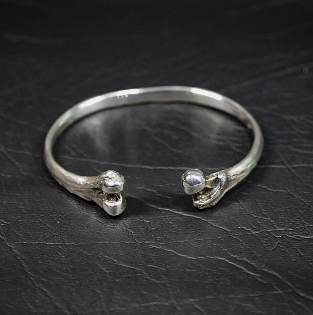 Bone Bangle — Sterling Silver