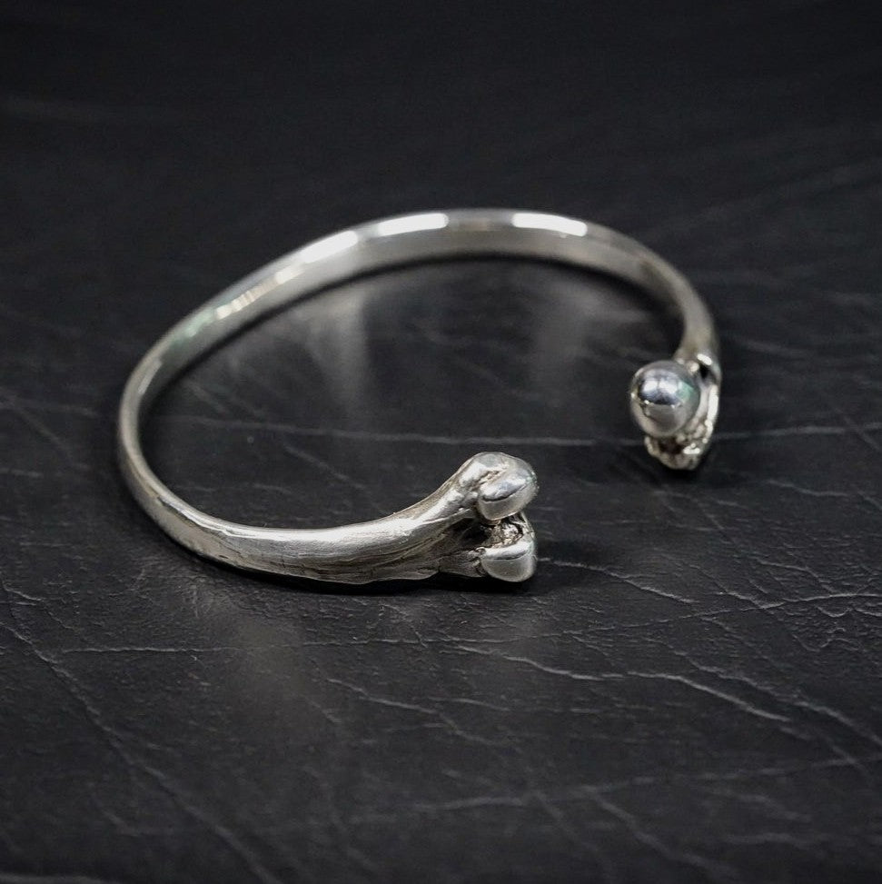 Bone Bangle — Sterling Silver
