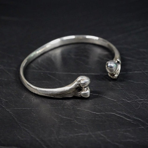 Bone Bangle — Sterling Silver