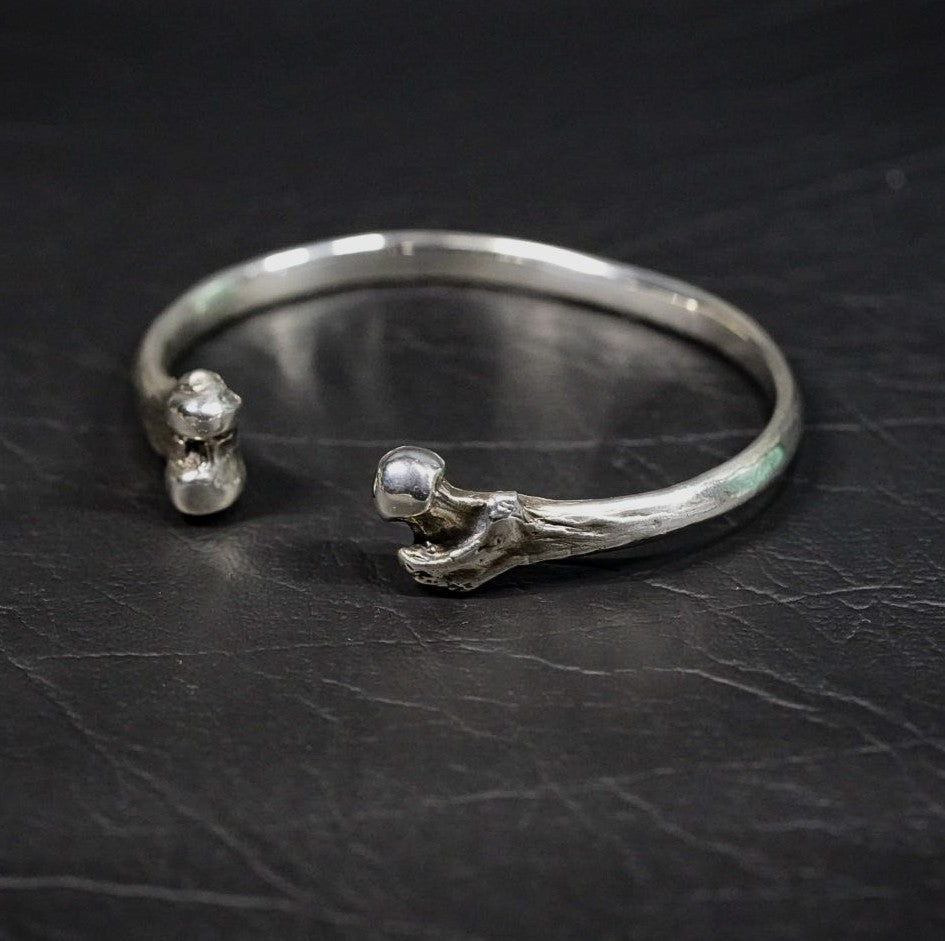 Bone Bangle — Sterling Silver