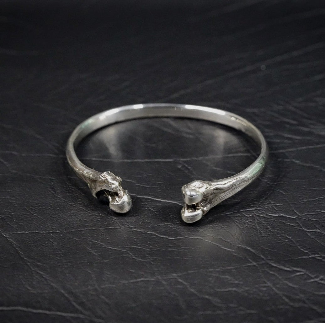 Bone Bangle — Sterling Silver